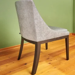 Stuhl Leona Stoff Khai JAB 1023 094 Grau Gestell Eiche Schwarz Gebeizt