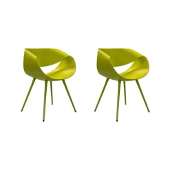 Stuhl Little Perillo Schale Hartschaum Hellgrün Gestell Alu Hellgrün