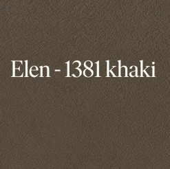 Stuhl Liz Wood Leder Elen 1381 Khaki Braun Gestell Eiche Geräuchert Geölt