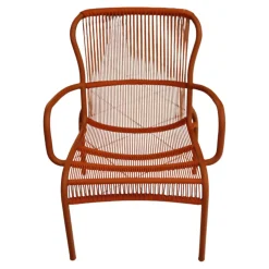 Stuhl Loop Dining Chair Outdoor Polypropylene Terracotta Rot Gestell Pulverbeschichtet Rot