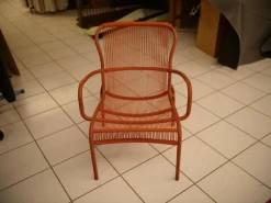 Stuhl Loop Dining Chair Outdoor Polypropylene Terracotta Rot Gestell Pulverbeschichtet Rot