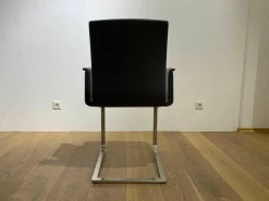 Stuhl Lynn S AL B105 Leder Donna Grey 7000 Gestell Verchromt