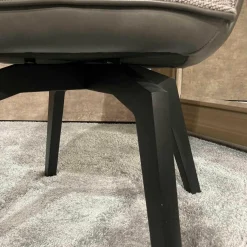 Stuhl Marla Armchair High Schwarz Eiche Stoffbezug Opera Fango