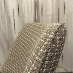 Stuhl Musa 1 Stoff Dedar Cherie Duna Beige Füße Holz Grau Beige Lackiert