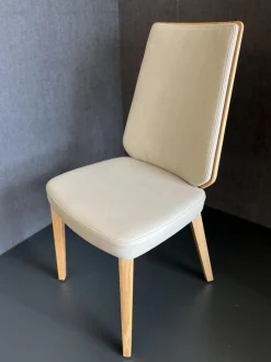 Stuhl S800 Leder 5611 Nubuk Touch Hellbeige