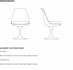 Stuhl Saarinen Tulip ohne Armlehnen