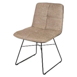 Stuhl Shilo Stoff Montana Dove Cut Leder Toro Taube Fuß Drahtgestell Black Grey