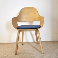 Stuhl Showtime Nude Wooden Esche Natur Sitzkissen Medle Y12 Blau