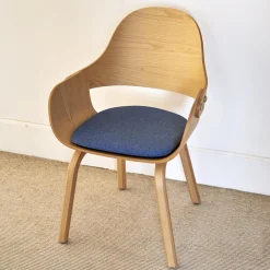 Stuhl Showtime Nude Wooden Esche Natur Sitzkissen Medle Y12 Blau