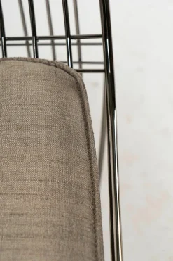 Stuhl Sign Filo F051704-0001 Metalldrähte Chrom Schwarz S054 inkl. Sitzkissen Sign Filo Pad Stoff Delhi G Col. 140 Grauschwarz