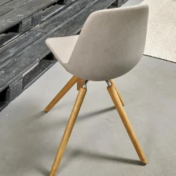 Stuhl Step Bezug Eco Kunstleder Schlamm Gestell Eiche