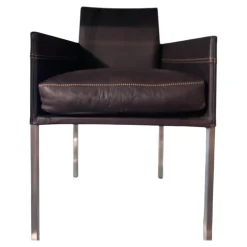 Stuhl Texas Leder Rancho Moro 1803 Braun mit Armlehne