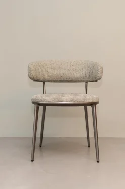 Stuhlgruppe Caratos Bezug Stoff Liseo Grau 2552115 Gestell Aluminium Bernstein Lackiert