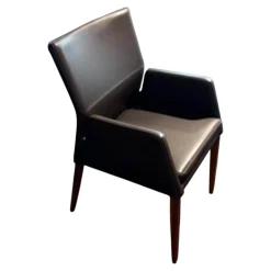 Stuhlsessel Katy 2 Leder Toledo Braun mit Armlehnen