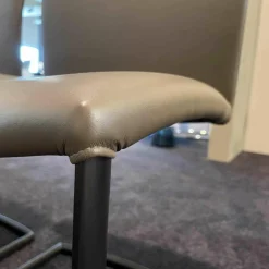 Stuhlset 2071 Nobile Swing Soft Leder I L627 Gestell Dunkelbronze