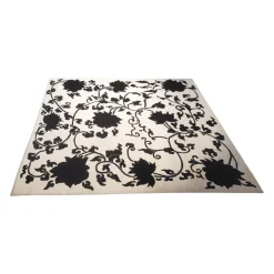 Teppich Carpetence Handgeknüpft Metok 1 Yin Yano 100 Beige Schwarz Mit Seide