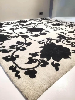 Teppich Carpetence Handgeknüpft Metok 1 Yin Yano 100 Beige Schwarz Mit Seide
