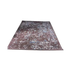 Teppich Castle Schurwolle Mit Seide Braun Weiß Blau