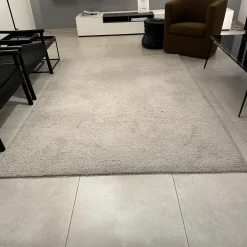 Teppich Dew Schurwolle Handgetuftet Ecru Grau