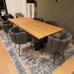 Teppich Disha Schurwolle Pflanzenfasern Stoff Ascot Creme Weiß Hellblau Handgeknüpft Ohne Tisch Sowie Ohne Stühle