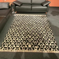 Teppich Hex Hex Black Schwarz Beige Braun