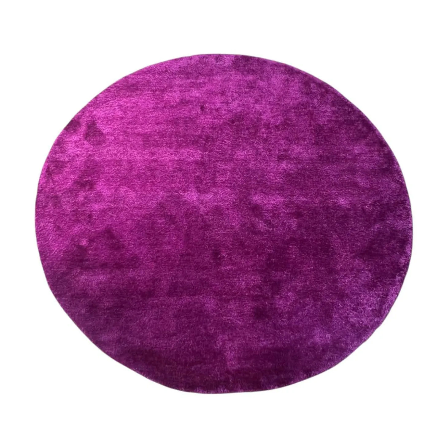 Teppich The Finest Mohair Wolle Dark Purple Violett 200x200