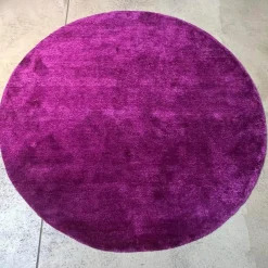 Teppich The Finest Mohair Wolle Dark Purple Violett 200x200