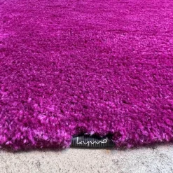 Teppich The Finest Mohair Wolle Dark Purple Violett 200x200
