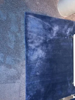 Teppich 326x326 Bamboo Blau