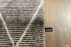 Teppich 250x250 Chilok Schurwolle Tencel Lyocell Volganic Glass Grau