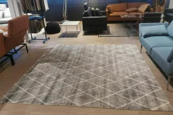 Teppich 250x250 Chilok Schurwolle Tencel Lyocell Volganic Glass Grau