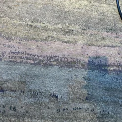 Teppich 200x300 Legends Of Carpets Yungiyungi Wolle Seide Brennnessel Rosa Grün Grau