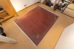 Teppich 250x203 Nidra 60 Nardin Velours Mit Fransen 21 G9 B2 Rot Handgeknüpft In 60 Knoten