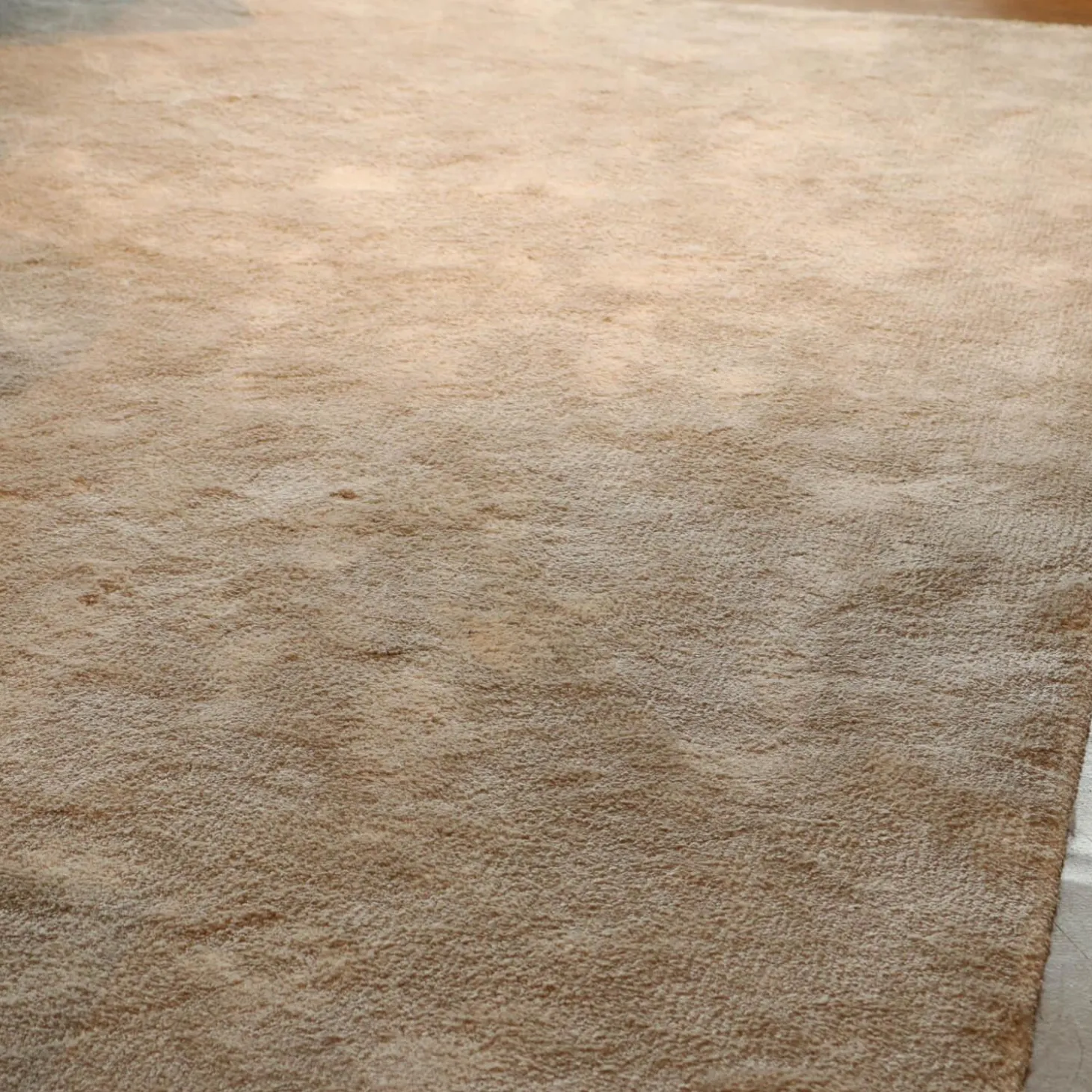 Teppich 300x300 Palette Tencel Hand Getuftet Dove Grey Beige