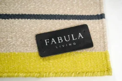 Teppich 170x240 Poppy Gelb Beige 2312 Neuseelandwolle Leinen Handgewebt