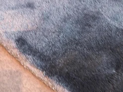 Teppich 380x380 Textil Liscio Rund Blau