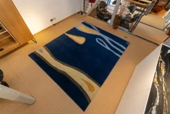 Teppich 250x202 Thani 80 Alaska Velour Ohne Fransen 21 G1999 11869DCI Blau Handgeknüpft In 80 Knoten