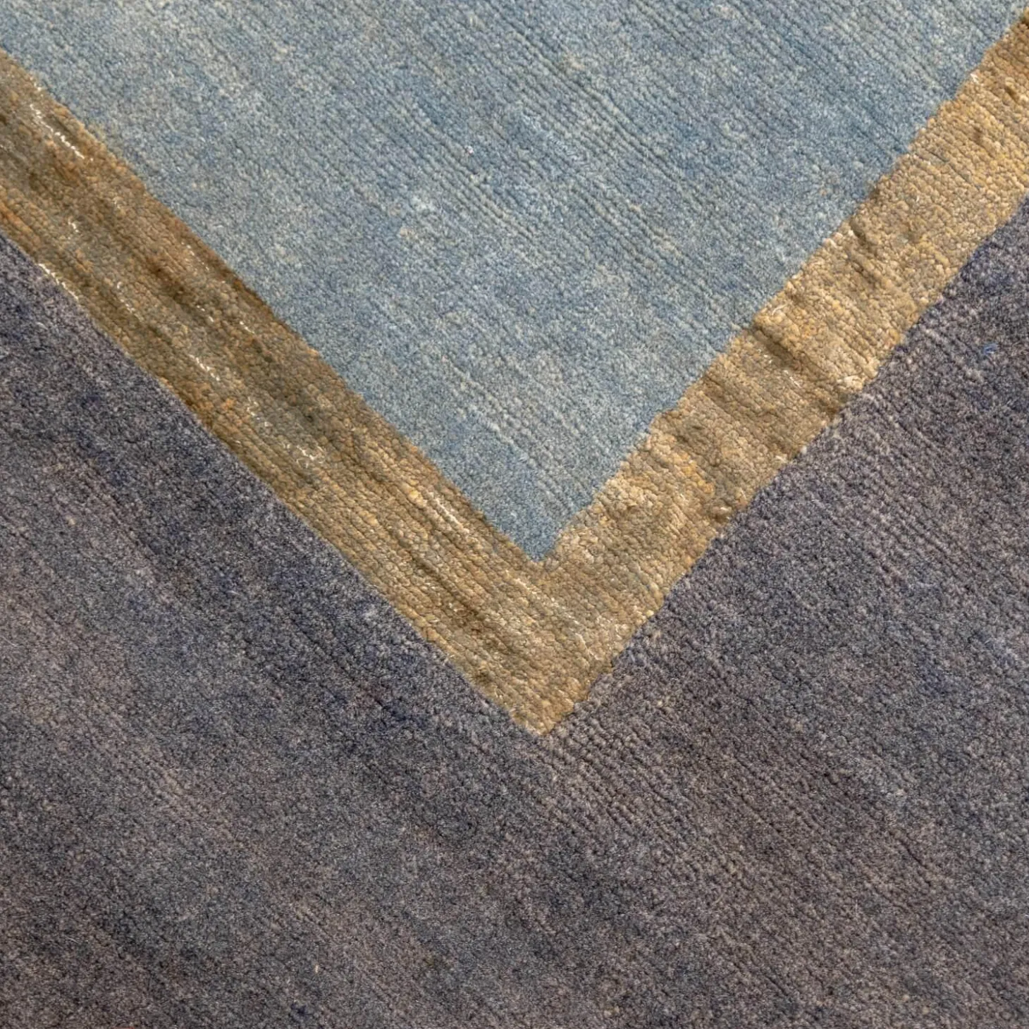 Teppich 232x198 Tibarto Frame Mit Seide Ohne Fransen G AD49 50 51 B49 50 51 Hellgrau Und Dunkelgrau Handgeknüpft