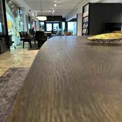 Tisch Basket BC 07 Platte Eiche Geräuchert Anthrazit Geölt Gestell Stahllasur Bronze Mit Kieselkante