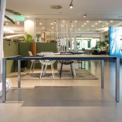 Tisch Basso Gestell Edelstahl Platte Keramik Basalt