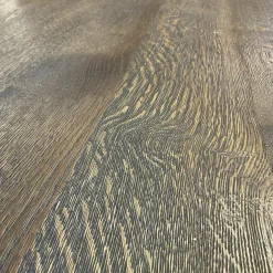 Tisch BC 17 T-Rox Platte Eiche Geräuchert Anthrazit Geölt Gestell Travertin Titanium