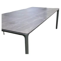 Tisch Carver Outdoor Tischplatte Ceramic Nero Meteor Dunkelgrau Gestell Pulverbeschichtetes Aluminium Meteor Anthrazit