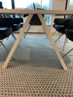 Tisch Cross Platte Stahl Weiß Matt Gestell Bianco Opaco