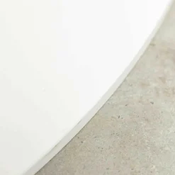 Tisch Eiche Natur Metallsäule Weiß Zierschrammen