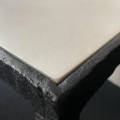 Tisch Giaco Platte Weiß Gestell Schwarz