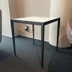 Tisch Giaco Platte Weiß Gestell Schwarz