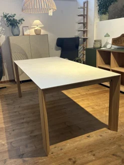 Tisch Kera 4 Platte Keramik Shilin Slate Finish Holzrahmen Gestell Knorrige Eiche Puro Geölt