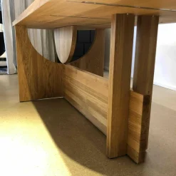 Tisch Lot Eiche Massiv Braun Feststehend