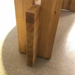 Tisch Lot Eiche Massiv Braun Feststehend