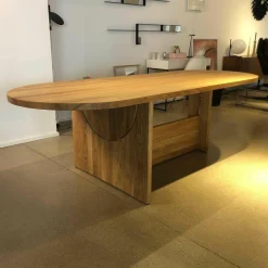 Tisch Lot Eiche Massiv Braun Feststehend